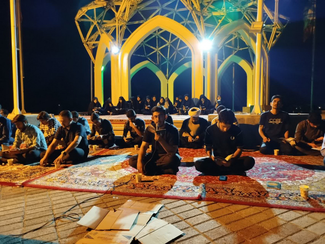 مراسم معنوی هیات دانشجویی در جوار مزار شهدای گمنام دانشگاه صنعتی تبریز