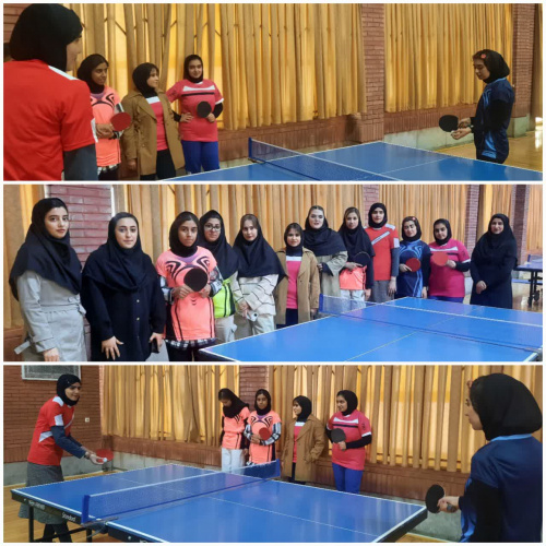 گزارش مسابقات تنیس روی میز بین دانشکده ای دختران